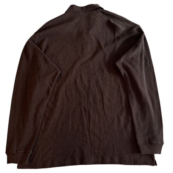 Studio By Bill Blass Men's Vintage Brown Striped Long Sleeve Polo Size XLT - Picture 11 of 13